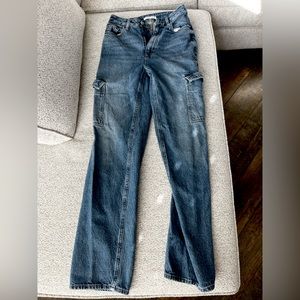 Denim cargo pants! These are from Pacsun, size 25!